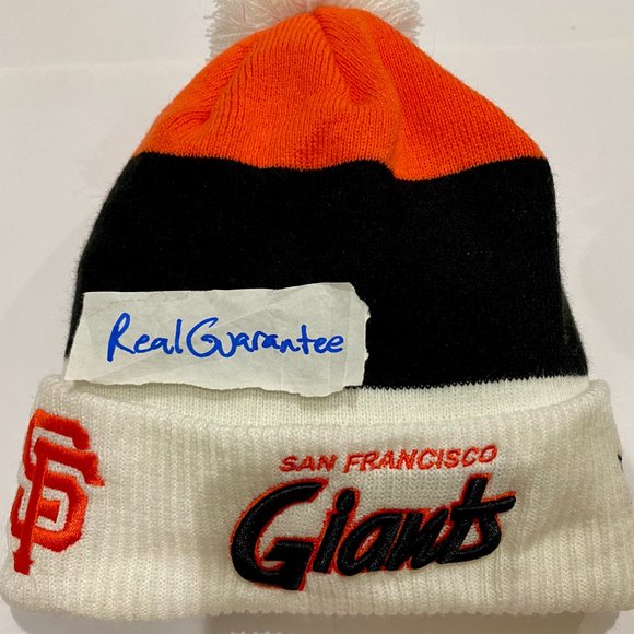 RARE New Era San Francisco Giants Scripter Script Winter Sport Knit Beanie Hat - Picture 2 of 4